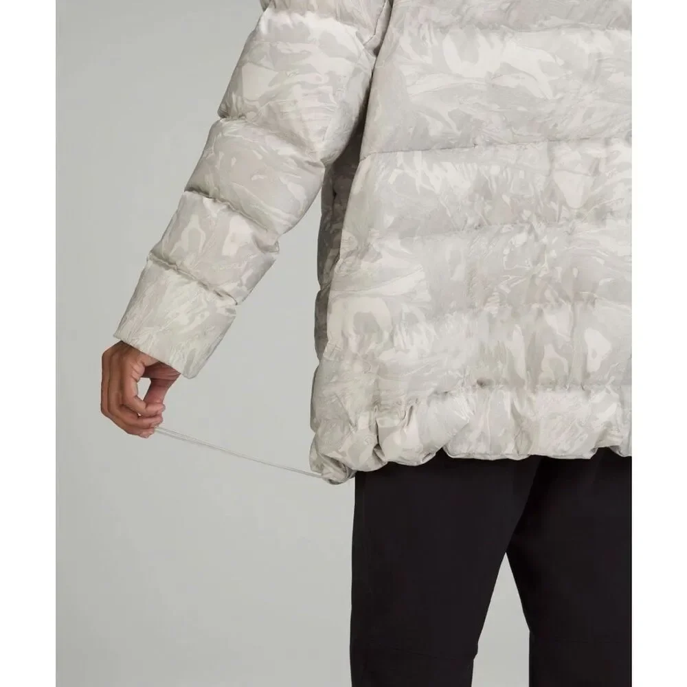 Lululemon Down Jacket Maple Metamorphosis Light Neutral Multi Men’s L Water-Repe